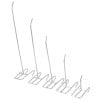 thumbnail image 1 of 10 Pcs Crochets de Panneau Perforé en Maille Simple Crochets de Planche en Fer Multi-Usages pour Présentoir pour Supermarché sous-Sol Garage, 1 of 1