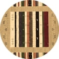 thumbnail image 1 of Ahgly Company Indoor Round Abstract Brown Contemporary Area Rugs, 6' Round, 1 of 4