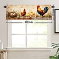 thumbnail image 3 of Rod Pocket Polyester kitchen Curtain Valances for Windows With Rooster And Chickens Design For Indoor Living Room Bedroom Kitchen Decoration 54x18 inch, 3 of 5