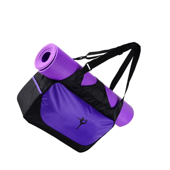 Sonducket El deporte de la yoga de moda empaqueta el amplio para todos los deportes del bolso de la estera de la yoga de los yoguis empaqueta Envolturas para manijas de equipaje púrpura
