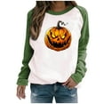 thumbnail image 2 of Wensltd Womens Graphic Hoodie Crewneck Casual Fall Long Sleeve Tops Halloween, 2 of 7