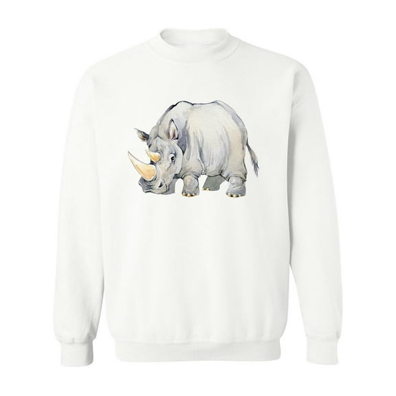 Rhinoceros Watercolor Design. Sweatshirt Men -Image by Shutterstock, Male 5X-Large