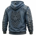 thumbnail image 5 of SJLDQY Mens Viking Hoodies Casual Long Sleeve Hooded Sweatshirts Norse Mythology Graphic Hoodie Winter Warm Pullover Tops with Pockets, 5 of 5