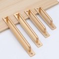 thumbnail image 1 of Manija de puerta de granero de 2 piezas - Juego de manijas de aleación de aluminio con tornillos - Manija de puerta para gabinete, cocina, dormitorio, cajón de madera (128 mm, dorado), 1 of 5