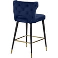 thumbnail image 5 of Pemberly Row Contemporary 28"H Velvet Counter Stool in Navy (Set of 2), 5 of 5
