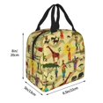 thumbnail image 2 of Yiaed Ethnic African Print Insulated Lunch Bag Reusable Cute Tote Lunch Box, Leakproof Cooler Lunch Bags for Work Office Travel School Picnic, 2 of 5