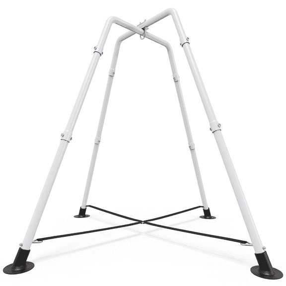 Yacona Sensory Swing Stand, 350lbs Heavy Duty Metal Swing Frame for Kids & Adults, Hammock Stand for Indoor Outdoor, White(without Seat)