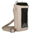 thumbnail image 3 of Julia Buxton Women's Pebble RFID Everywhere Crossbody Vegan Leather, White Pepper, 3 of 6