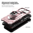 thumbnail image 3 of For Apple iPhone 14 (6.1") Hybrid Dual Layer with Rotate Magnetic Ring Stand Holder Kickstand, Rugged Shockproof Cover ,Xpm Phone Case [ Rose Gold ], 3 of 7