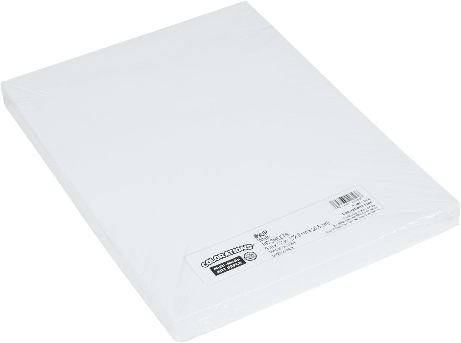 Art Paper, 9" x 12" Painting & Craft Paper, Finger Paints, Watercolor, Tempera, Drawing, Art Room & Homeschool Crafts 100 sheets