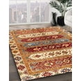 thumbnail image 3 of Ahgly Company Machine Washable Indoor Square Abstract Red Area Rugs, 3' Square, 3 of 7