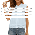 thumbnail image 4 of BODOAO Women’s Sleeveless Eyelet Lace Blouse Scalloped Mock Neck Loose Fit Tank Top with Ruffle Trim and Embroidered Hem Casual Summer Shirt for Work Vacation Daily Wear Pink M, 4 of 7
