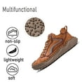 thumbnail image 4 of Mens Casual Shoes Comfortable Walking Hiking Shoes Leather Oxfords Fashion Sneakers Non-slip Driving Shoes Brown 7 US, 4 of 7