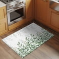 thumbnail image 2 of 2x3 Ft Entryway Area Rug, Spring Emerald Green Eucalyptus Kitchen Rug Runner Washable Floor Mat, Botanical Leaf Country Non Slip Indoor Door Mat Throw Carpet for Bathroom Living Room Bedroom, 2 of 8