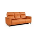 thumbnail image 6 of Modern 2-Piece Leather Reclining Sofa Set with Power Recliners and Head Control, Orange, 6 of 6