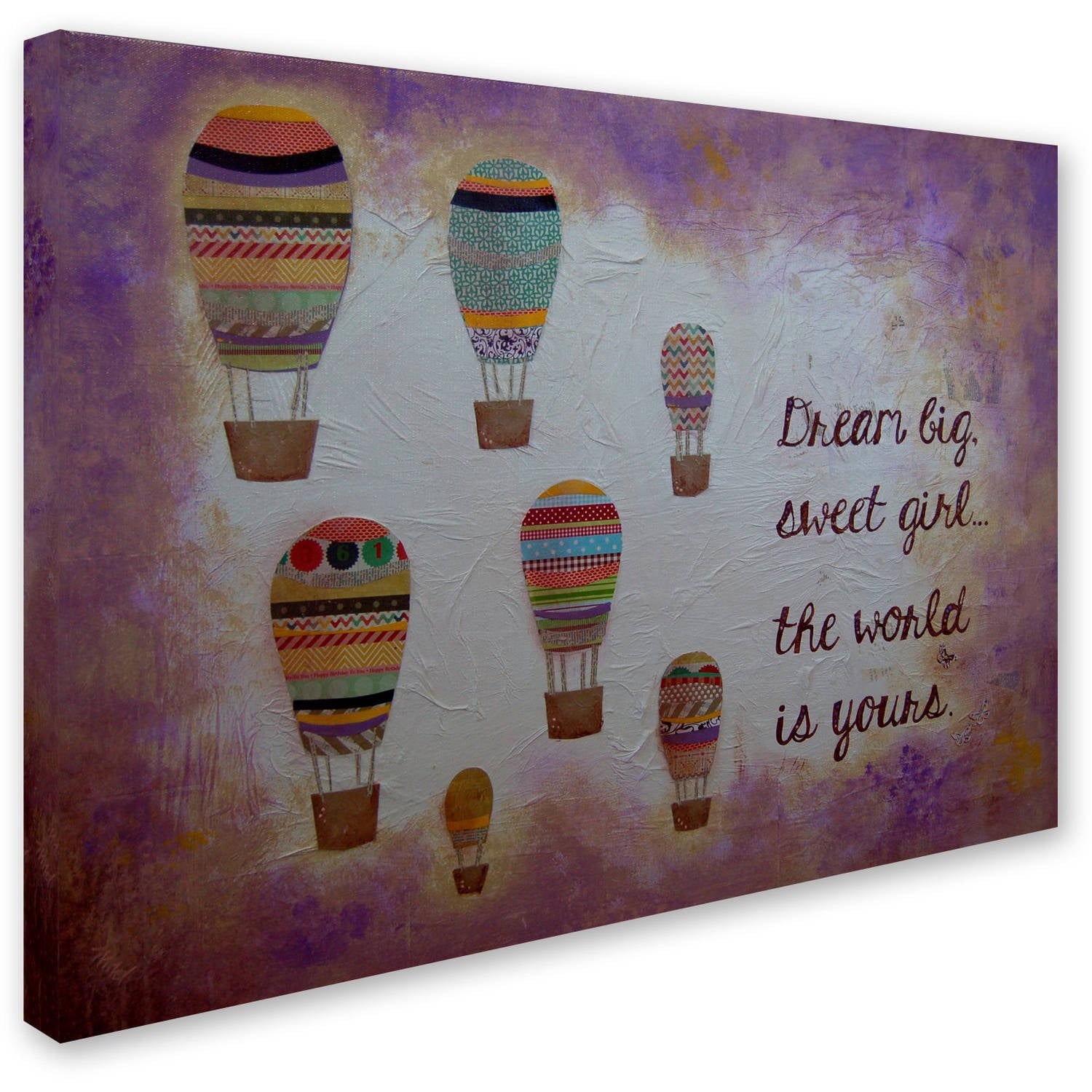 "Hot Air Balloons, Sweet Girl" Canvas Art by Nicole Dietz