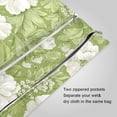 thumbnail image 3 of 2 Pack Wet Dry Bags,Retro Green Flower Pattern Waterproof Reusable Dual Zipper Bags for Swimwear, Gym Clothes, Toiletries, Baby Diapers, 3 of 8