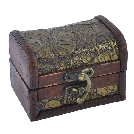Engraved Wooden Box - Unique Bargains Engraved Lacquer Floral Wooden Jewelry Storage Box Case Organizer