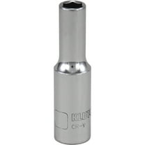 Klutch Deep Socket, Metric, 10mm, 3/8in.-Drive, 6-Pt.