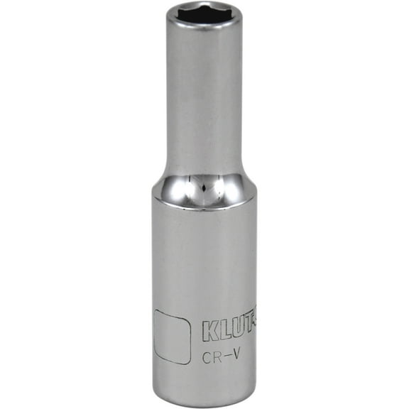 Klutch Deep Socket, Metric, 7mm, 3/8in.-Drive, 6-Pt.