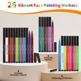 thumbnail image 4 of Rotuladores de pintura facial Drawdart, paquete de 26 unidades, impermeables y resistentes al sudor, 4 of 8