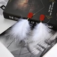 thumbnail image 3 of Fashion Feather Earrings Long Dangle Earrings Jewelry for Lady Women (White), 3 of 7