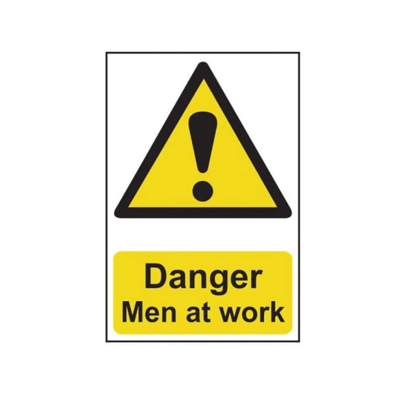 Scan - Danger Men At Work - PVC 200 x 300mm
