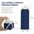 thumbnail image 3 of Collapsible Water Bottles 20.6Oz, Silicone Foldable Portable Travel Water Bottle, 3 of 10