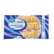Great Value Vanilla Sandwich Creme Cookies Family Size, 25 oz