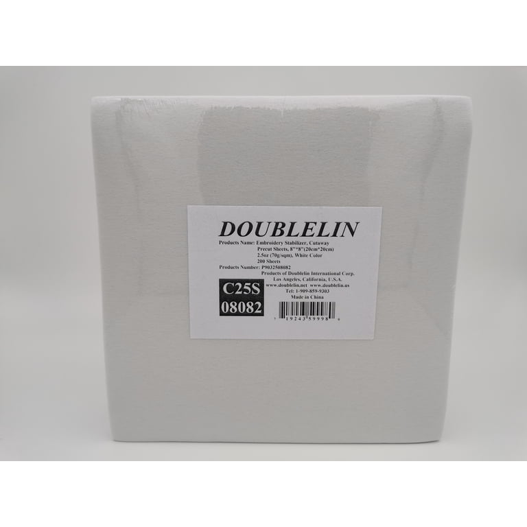 Cut Away Embroidery Stabilizer - 100 Pieces, 8x8 Inch, 2.5 Ounce For Machine Embroidery
