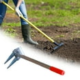 thumbnail image 4 of Blueek New Carbon Steel Garden Weeding Rake, Multifunctional Hand Weeding Loosening Tools for Lawn Yard and Garden Farm (2 Teeth+Handle), 4 of 4