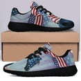 thumbnail image 3 of Patriotic Horse 4th Of July Shoes Independence Day American flag Print Sneakers Lightweight Comfortable Running Shoes for Men Women Black Size 6, 3 of 7