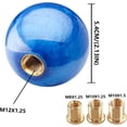 thumbnail image 2 of Round Ball Shift Knob Universal Marble Style Gear Shift Knob 5 6 Speed for Manual Automatic Vehicles with Adapters (Dark Blue), 2 of 12