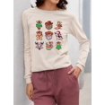 thumbnail image 2 of Cowboy Christmas Icons Festive Holiday Women's Long Sleeve, 2 of 4