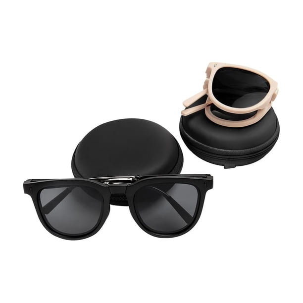 Paquete 70 piezas Lentes de sol es plegables con estuche rígido negro 10 x 3