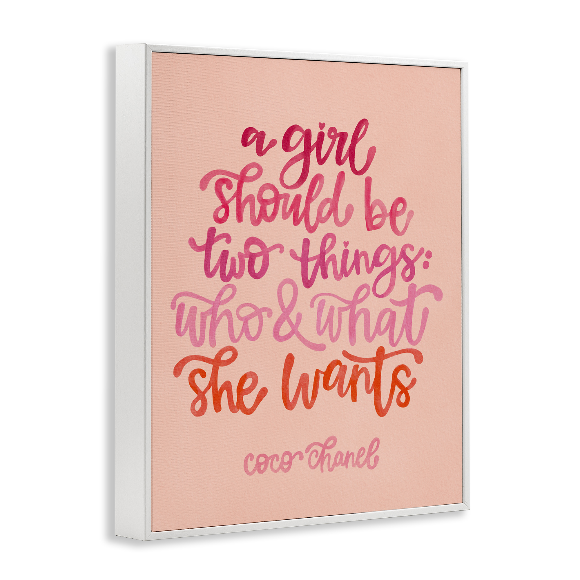 Stupell Industries Where & What She Wants Typography Painting White Framed Art Print Wall Art, 16 x 20