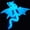 Luminous-blue, variant on 3D Printed Dragon with Wings, Animals , Flexible Articulated Winged Crystal Model, Desktop Pet Decor