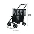 thumbnail image 7 of AQMD Folding Shopping Cart, Heavy Duty Grocery Cart with Removable Basket, Collapsible Utility Laundry Cart & Lightweight Trolley for Shopping, Grocery, Laundry, Supermarket, Camping, Outdoor, Beach, 7 of 7