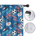 thumbnail image 4 of Blackout Kids Curtains,Blue Soccer Elements Pattern Childrens Insulated Curtains Set Of 2,Bedroom Essentials,Toddler Room Decor 42"x54", 4 of 5