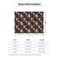 thumbnail image 5 of Yiaed Skull Daisy Print Blanket Throw Blanket Soft Cozy Flannel Blanket for Home Bed Sofa Couch Chair-60"x50", 5 of 6