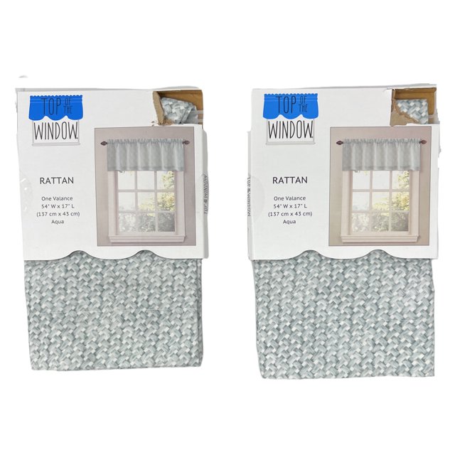 Set of 2 Lichtenberg Top of the Window Window Valance, 17Inch x 54