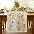 thumbnail image 7 of Easter Linen Table Runner & Placemat Set - Heat-Resistant Tablecloth for Kitchen/Party Tables, Durable Linen Decor for Easter Brunch & Gatherings, Elegant Spring Holiday Table Accent, 71*13in, C, 7 of 7