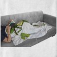 thumbnail image 6 of Animal Soft Flannel Fleece Blanket, Little Frog on Branch of the Tree in Rainforest Nature Jungle Life Art Earth, Cozy Plush for Indoor and Outdoor Use, 50" x 70", Green White Yellow, by Ambesonne, 6 of 6