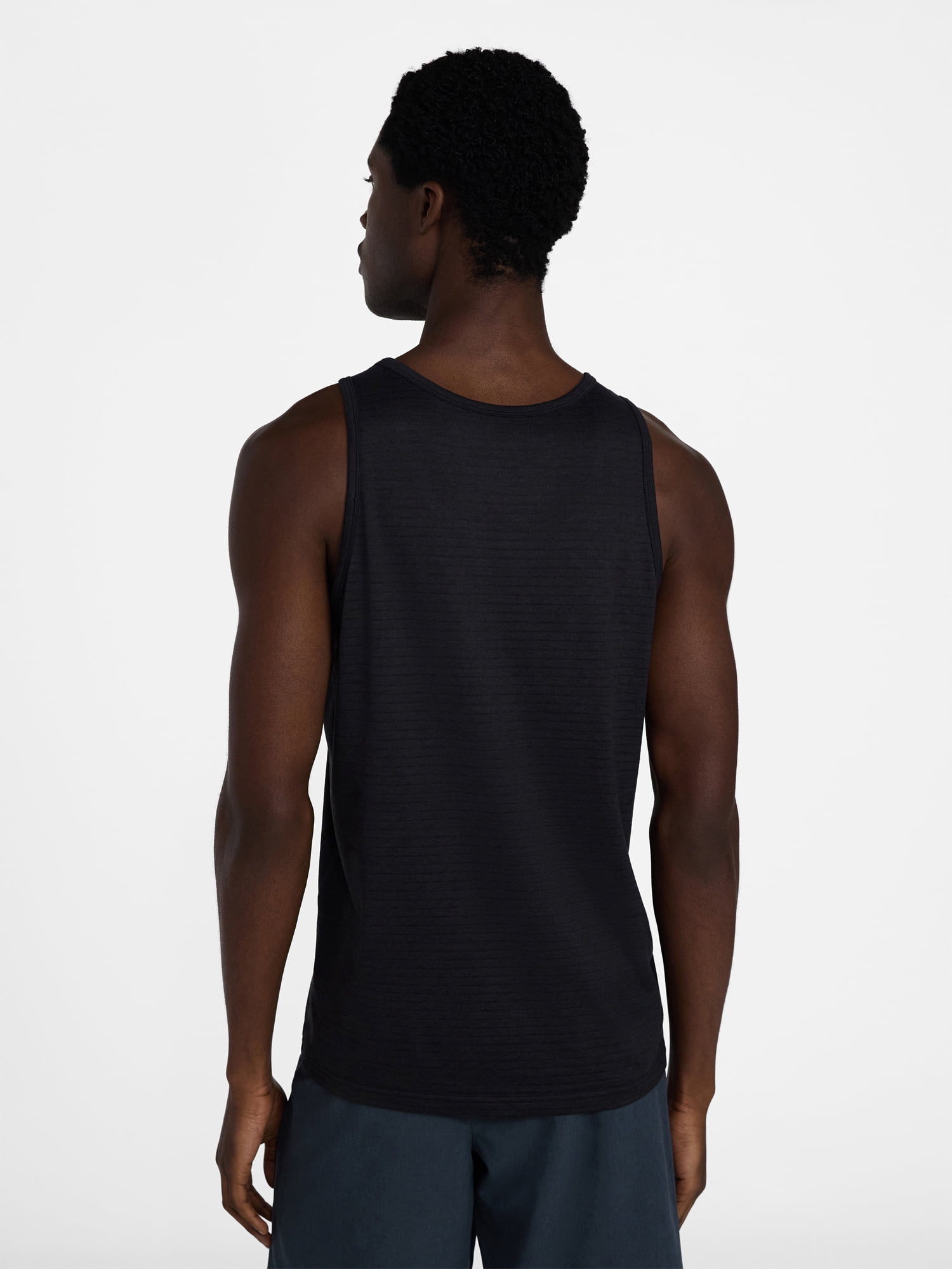 Athletic Works Men's and Big Men's Stripe Jersey Active Tank Top, Sizes S-3XL