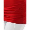 thumbnail image 4 of Thanth Womens Dolman Sleeves Boat Neck Solid Shirring Drape Basic Tunic Top, 4 of 4