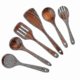 thumbnail image 2 of u200b6-Piece Wooden Kitchen Utensil Set with Heat-Resistant Non-Scratch Tools for Cooking/Bakingu200b_MM2, 2 of 4