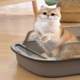 thumbnail image 3 of Kitty Sandbox Cat Litter Box Semi-enclosed Splashproof Cat Tray Cat Toilet Cleaning Basin Supplies Pet Toilet Kitten Tray Bedpan, 3 of 5