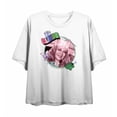 thumbnail image 3 of Wizard Of Oz Glinda
 Women's White Crew Neck Short Sleeve Crop Tee-Medium, 3 of 5