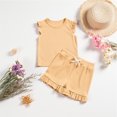 thumbnail image 5 of Cethrio Girls Outfit Sets, 2 Piece Summer Sleeveless Gifts Girls' Clothing Sets Khaki Size 7-8 T, 5 of 5