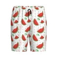 thumbnail image 4 of Wukai Hand Drawn Watermelon Men’s Short Pajama Pants With Pockets Soft Sleep Pj Shorts for Men-3X-Large, 4 of 6